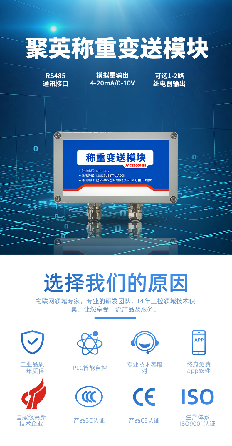  CZ1000-BS稱(chēng)重變送模塊